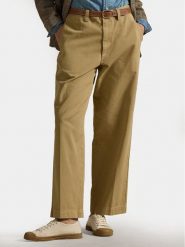 Polo Ralph Lauren Spodnie materiałowe 211967729002 Beżowy Straight Fit. Brązowe spodnie materiałowe Polo Ralph Lauren, bez wzorów, z bawełny. Za 819.99 zł.