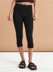Legginsy - czarny. Czarne legginsy Sinsay, l, bez wzorów, z bawełny. Za 25.99 zł.