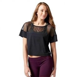 Koszulka sportowa damska Reebok Cardio Fashion Top. Czarne koszulki sportowe Reebok, bez wzorów, bez ramiączek. Za 143.00 zł.