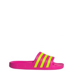 Klapki adilette Aqua. Brązowe klapki Adidas, bez wzorów, bez obcasa. Za 99.95 zł.