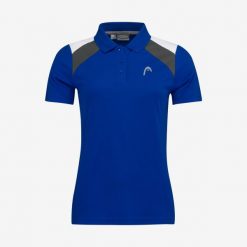 Koszulka polo damska CLUB 22 Tech. Niebieskie koszulki polo Head, xl, bez wzorów, z poliesteru, bez kołnierzyka, bez ramiączek. W wyprzedaży za 140.00 zł.