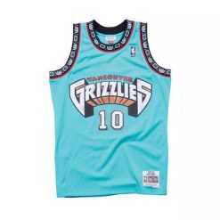 Koszulka NBA Vancouver Grizzlies Mike Bibby. Niebieskie bluzki Mitchell & Ness, bez wzorów, sportowe, bez kołnierzyka, bez ramiączek. Za 466.50 zł.