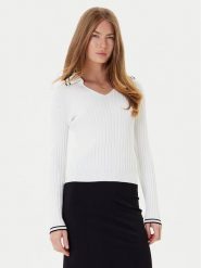 PINKO Sweter Linosa 105418 A2PS Biały Regular Fit. Białe swetry Pinko, m, bez wzorów, z syntetyku, bez ramiączek. Za 789.99 zł.