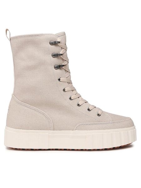 Fila Trzewiki Sandblast High Wmn FFW0186.70003 Beżowy. Brązowe botki Fila, bez wzorów, z materiału, bez obcasa, na płaskiej podeszwie, bez zapięcia. Za 379.99 zł.