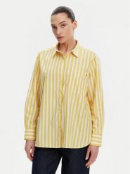 Tommy Hilfiger Koszula WW0WW45612 Żółty Relaxed Fit. Żółte koszule TOMMY HILFIGER, bez wzorów, z bawełny, bez kołnierzyka, bez ramiączek. Za 299.99 zł.
