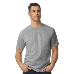 Koszulka Unisex Dla Dorosłych Softstyle Midweight. Szare bluzki GILDAN, l, bez wzorów, sportowe, bez kołnierzyka, bez ramiączek. Za 43.99 zł.