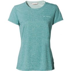 Koszulka szybkoschnąca damska Vaude Essential T-Shirt. Niebieskie t-shirty Vaude, xs, bez wzorów, bez kołnierzyka, bez ramiączek. Za 125.99 zł.