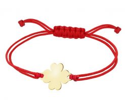 Bransoletka z elementem z żółtego złota - koniczyna. Żółte bransoletki Apart, złote. Za 339.00 zł.