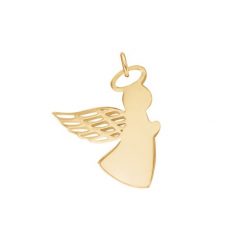 Zawieszka Aniołek z ażurowym skrzydłem 1,5 cm pozłacany. Bransoletki Lilou, pozłacane. Za 139.00 zł.