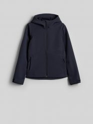 4F Kurtka softshell wiatroodporna membrana 5000 damska - granatowa XL. Niebieskie kurtki sportowe 4f, l, bez wzorów, z softshellu, bez kaptura, trekkingowe. Za 299.99 zł.