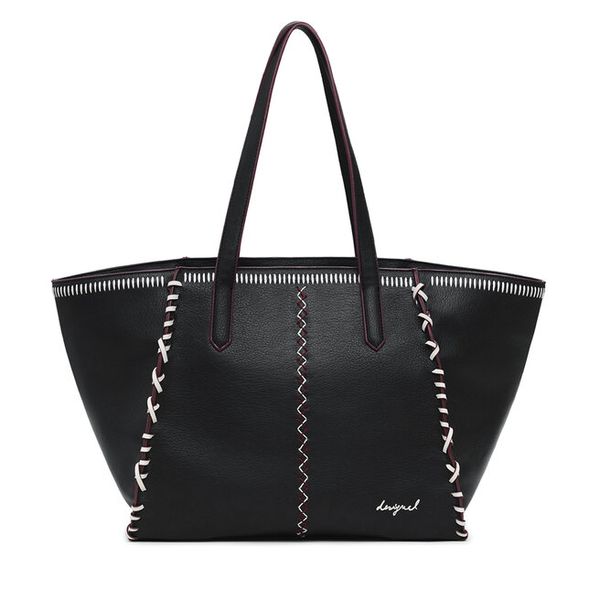 Torebka Desigual. Czarne shopper Desigual, bez wzorów, bez dodatków. Za 259.99 zł.