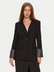 Eleh Marynarka E00277 Czarny Regular Fit. Czarne marynarki i żakiety Eleh, xs, bez wzorów, z syntetyku. Za 389.99 zł.