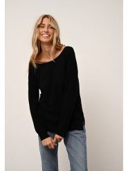 Just Cashmere Kaszmirowy sweter "Abigail" w kolorze czarnym rozmiar: S. Czarne swetry Just Cashmere, s, bez wzorów, z kaszmiru, bez ramiączek. Za 247.69 zł.