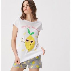 Dwuczęściowa piżama Vacay mood - Biały. Piżamy Sinsay. Za 39.99 zł.