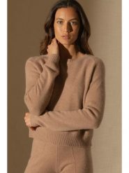 Perfect Cashmere Kaszmirowy sweter "Lila" w kolorze jasnobrązowym rozmiar: M. Brązowe swetry Perfect Cashmere, m, bez wzorów, z kaszmiru, bez ramiączek. Za 325.79 zł.