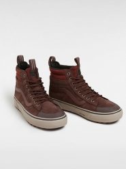 Vans Skórzane sneakersy "Sk8-Hi" w kolorze brązowym rozmiar: 46. Brązowe trampki Vans, bez wzorów, z materiału, za kostkę, bez zapięcia. Za 232.78 zł.