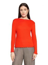 CARTOON Koszulka w kolorze czerwonym rozmiar: 40. Pomarańczowe bluzki Cartoon, bez wzorów, bez kołnierzyka, bez ramiączek. Za 69.99 zł.