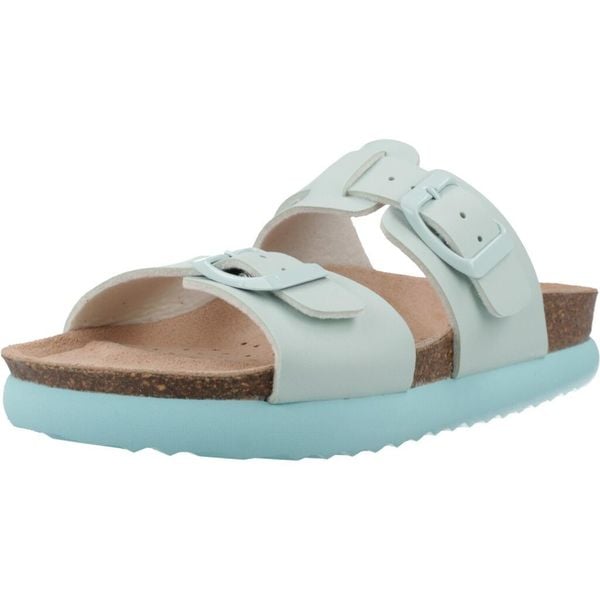 Sandały GEOX J SANDAL BUBBLEBOW Niebieski. Niebieskie sandały Geox, bez wzorów, z syntetyku, bez obcasa, bez zapięcia. Za 179.99 zł.