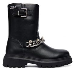 Botki Liu Jo. Czarne botki Liu Jo, bez wzorów, bez obcasa, na płaskiej podeszwie, bez zapięcia. Za 449.99 zł.