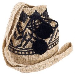 Słomiany worek beżowo-czarny Cavaldi BAG-LB-06 KHAKI. Brązowe torebki klasyczne 4U Cavaldi, bez wzorów, małe, bez dodatków. Za 61.99 zł.