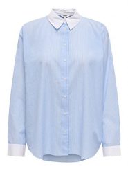 ONLY Koszula w kolorze błękitnym rozmiar: XL. Niebieskie koszule Only, xl, bez wzorów, z bawełny, bez kołnierzyka, bez ramiączek. Za 79.21 zł.