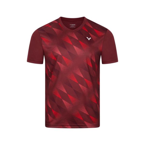 Koszulka sportowa unisex VICTOR T-43102 D. Czerwone koszulki sportowe Victor, bez wzorów, bez ramiączek. Za 119.99 zł.