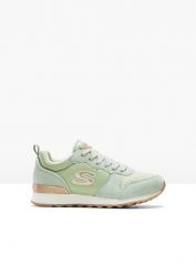 Sneakersy Skechers z pianką memory. Zielone obuwie sportowe bonprix, bez zapięcia. Za 299.99 zł.