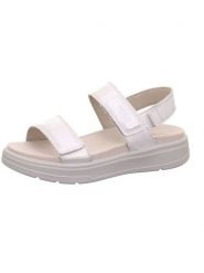 Legero Skórzane sandały "Sunwalker" w kolorze srebrnym rozmiar: 40. Szare sandały Legero, bez wzorów, klasyczne, z otwartym noskiem, bez obcasa, bez zapięcia. Za 238.84 zł.