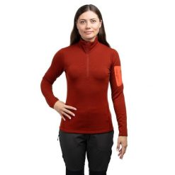 Bluza trekkingowa damska Arc'teryx Kyanite Zip Neck. Brązowe bluzy Arc'teryx, bez wzorów, bez kaptura. Za 659.99 zł.