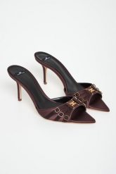 Klapki skórzane ELISABETTA FRANCHI. Klapki Elisabetta Franchi, bez wzorów, bez obcasa. Za 2,129.00 zł.