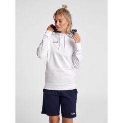 Bluza sportowa z kapturem damska Hummel Go Cotton Hoodie Woman. Białe bluzy Hummel, m, bez wzorów, z kapturem. Za 222.00 zł.