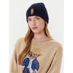 Czapka Polo Ralph Lauren. Niebieskie czapki Polo Ralph Lauren, bez wzorów. Za 399.99 zł.
