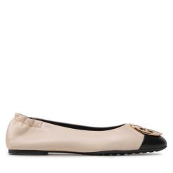 Baleriny Tory Burch. Brązowe baleriny Tory Burch, bez wzorów, bez obcasa. Za 1,429.00 zł.