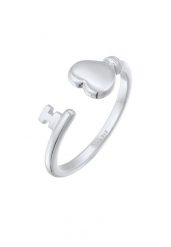 Elli Damski otwarty serce klucz symbol miłości w srebrze próby 925 Sterling Silver Pierścionki 1 ct. Szare pierścionki Elli, srebrne. Za 138.99 zł.
