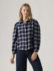 Levi's Koszula w kolorze granatowo-białym rozmiar: M. Niebieskie koszule Levi's®, m, bez wzorów, z bawełny, bez kołnierzyka, bez ramiączek. Za 116.45 zł.