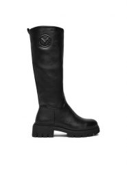 MEXX Kozaki CEO-MI001805453W Czarny. Czarne kozaki Mexx, z materiału, bez obcasa, na płaskiej podeszwie, bez zapięcia. Za 419.99 zł.