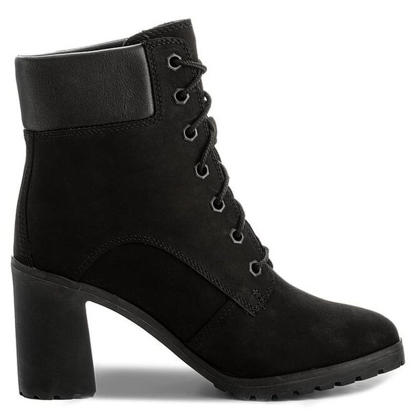 Botki Timberland. Czarne botki Timberland, bez wzorów, bez obcasa, na słupku, bez zapięcia. Za 679.99 zł.