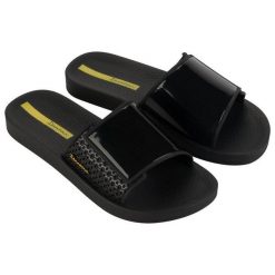 Klapki dla kobiet Ipanema ANATOMIC URB. Czarne klapki Ipanema, bez wzorów, z materiału, bez obcasa. Za 89.00 zł.