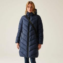 Płaszcz damski zimowy ocieplany Anita. Niebieskie płaszcze Regatta, na zimę, bez wzorów, z puchu, bez kaptura. Za 749.99 zł.