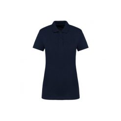 Koszulka polo z suprima dla kobiet Kariban Premium. Niebieskie bluzki KARIBAN, bez wzorów, z bawełny, bez kołnierzyka, bez ramiączek. Za 144.00 zł.