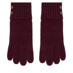 Rękawiczki LAUREN RALPH LAUREN. Czerwone rękawiczki Lauren Ralph Lauren, bez wzorów, z dzianiny. Za 329.99 zł.