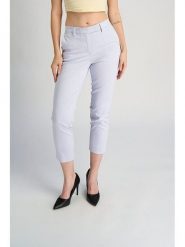 Marks & Spencer Spodnie chino w kolorze błękitnym rozmiar: 44. Niebieskie spodnie materiałowe Marks & Spencer, bez wzorów, z podwyższonym stanem. Za 49.95 zł.