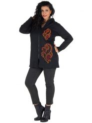 Aller Simplement Bluza w kolorze czarno-czerwono-pomarańczowym rozmiar: 42/44. Czarne bluzy Aller Simplement, bez wzorów, z bawełny, bez kaptura. Za 83.42 zł.