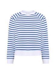 Marc O'Polo Denim Bluza Kobiety Bawełna niebieski|biały, XS. Białe bluzy Marc O'Polo DENIM, xs, bez wzorów, z bawełny, bez kaptura. Za 279.95 zł.