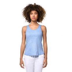 Odzież sportowa z bawełna na co dzień na siłownię. Niebieskia koszulki sportowe LEONE 1947 APPAREL, bez wzorów, z bawełny, bez ramiączek, na fitness i siłownię. W wyprzedaży za 82.10 zł.