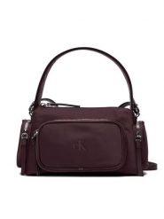Calvin Klein Torebka Pocket Nylon Bag W/ Strap LV04F3132G Bordowy. Czerwone torebki klasyczne Calvin Klein, bez wzorów, z materiału, bez dodatków. Za 469.99 zł.