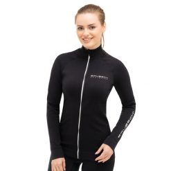 Bluza dresowa termoaktywna rozpinana damska Brubeck Athletic. Czarne bluzy Brubeck, xl, bez wzorów, z dresówki, bez kaptura. Za 239.99 zł.