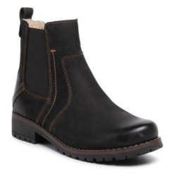Lasocki WI20-SYRENA-11 Czarny. Czarne botki Lasocki, bez wzorów, z nubiku, bez obcasa, bez zapięcia. Za 199.99 zł.