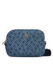Tommy Hilfiger Torebka Popette Camera Bag Denim Flag AW0AW18610 Niebieski. Niebieskie listonoszki TOMMY HILFIGER, bez wzorów, z denimu, bez dodatków. Za 409.99 zł.