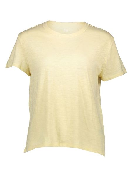 GAP Koszulka "Foreversoft" w kolorze żółtym rozmiar: L. Żółte bluzki GAP, l, bez wzorów, z bawełny, bez kołnierzyka, bez ramiączek. Za 64.95 zł.